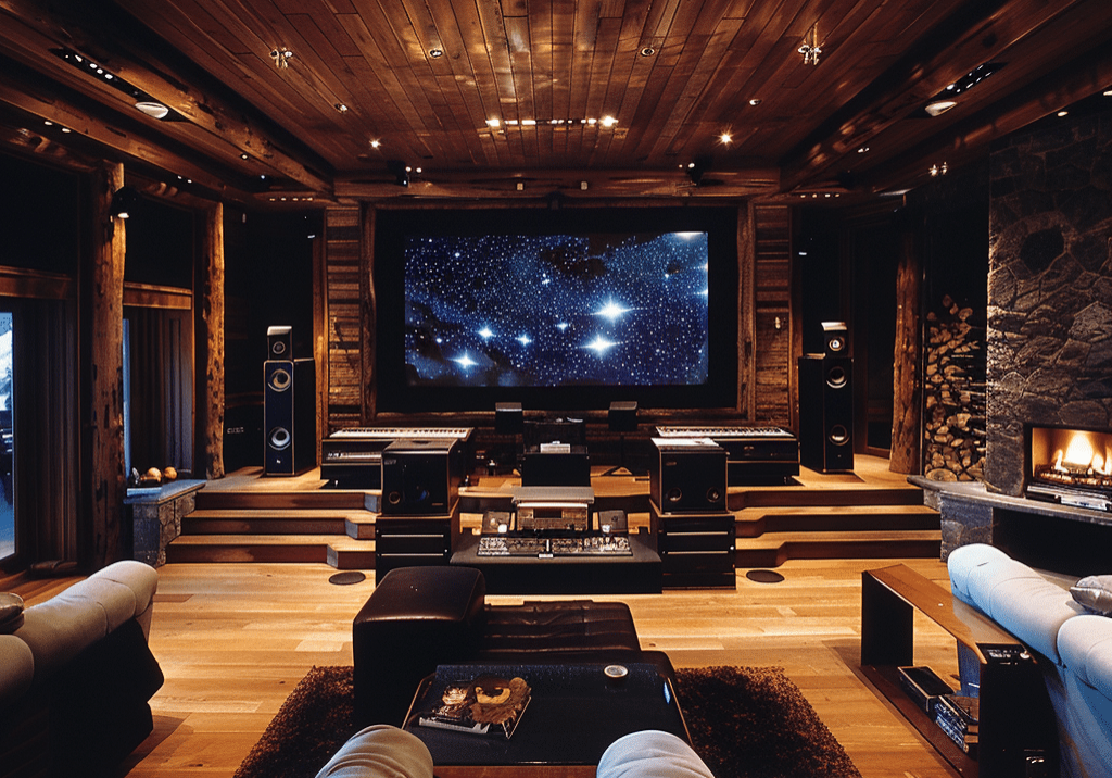 beautiful home theater system